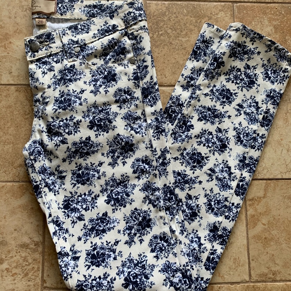 Paige Floral Print Jeans